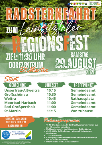 Flyer Radsternfahrt Lainsitzaler Regionsfest 2026
